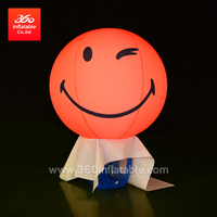 户外广告设计灯光气球定制产品充气笑脸led气球商场装饰