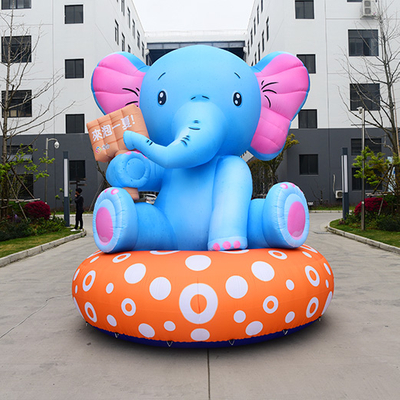 定制巨型充气卡通大象户外广告热销充气动物大象活动装饰