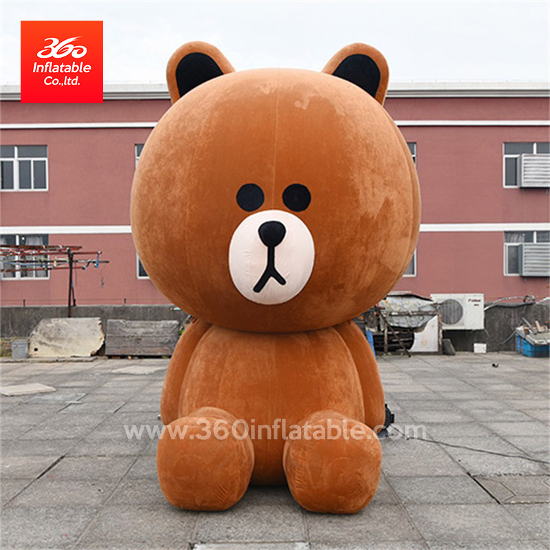 高品质充气制造商 360 工厂价格广告巨大的布朗熊卡通吉祥物充气定制